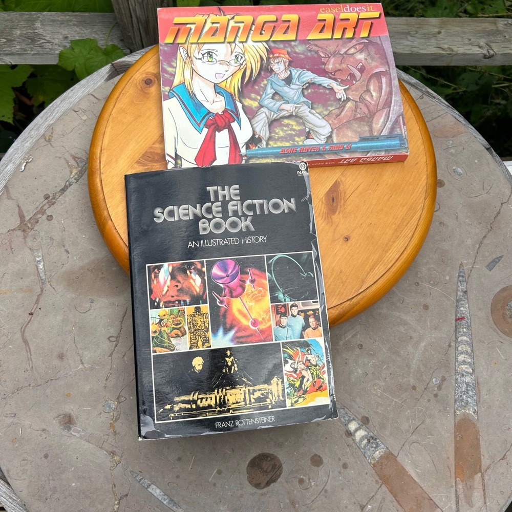 Vintage SciFi Illustrated History and Manga Art Drawing Guide Book Lot MCM